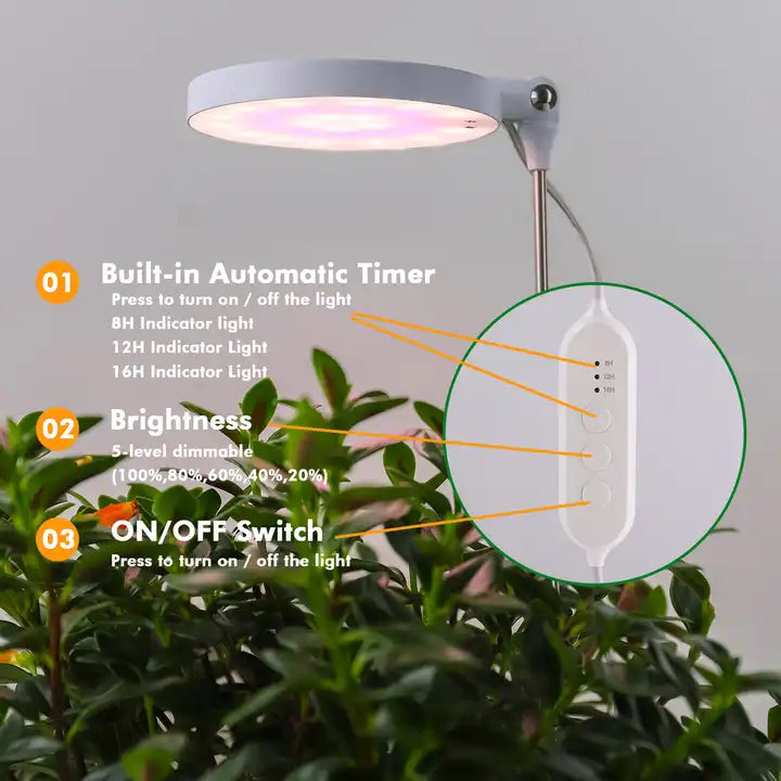 Plant Mate by Garden Gizmo full spectrum LED grow light for indoor plants